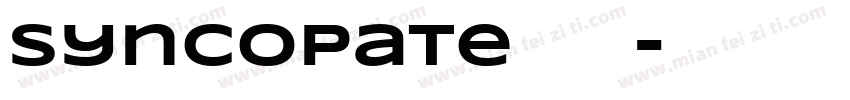 Syncopate字体字体转换