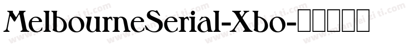 MelbourneSerial-Xbo字体转换