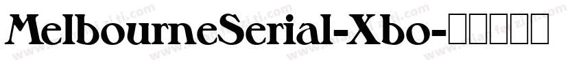 MelbourneSerial-Xbo字体转换