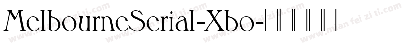 MelbourneSerial-Xbo字体转换