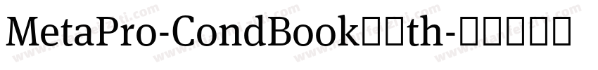 MetaPro-CondBook苹果th字体转换