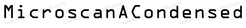 MicroscanACondensed字体转换