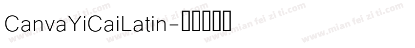 CanvaYiCaiLatin字体转换