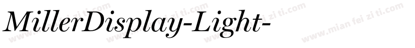 MillerDisplay-Light字体转换