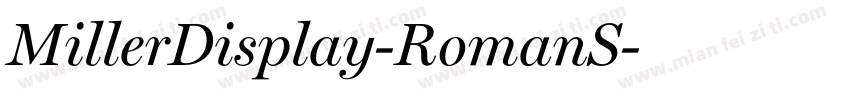 MillerDisplay-RomanS字体转换