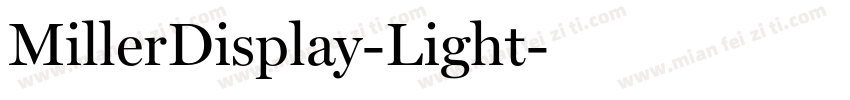 MillerDisplay-Light字体转换