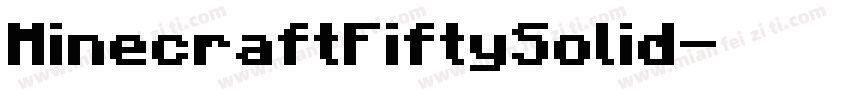 MinecraftFiftySolid字体转换