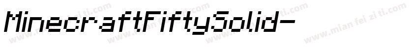 MinecraftFiftySolid字体转换