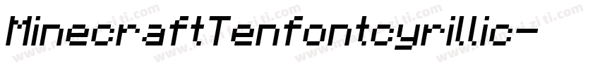 MinecraftTenfontcyrillic字体转换