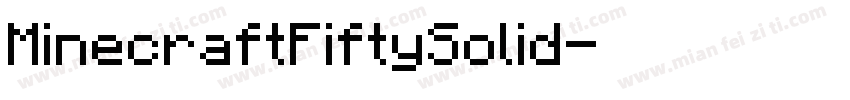 MinecraftFiftySolid字体转换