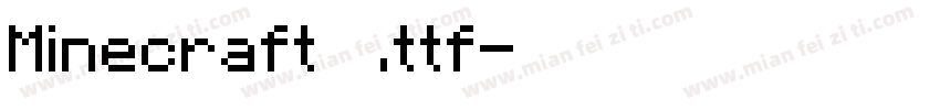 Minecraft（同时支持中英文）.ttf字体转换