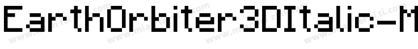 EarthOrbiter3DItalic-MP4P字体转换