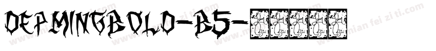 DEPMingBold-B5字体转换