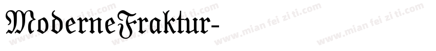 ModerneFraktur字体转换
