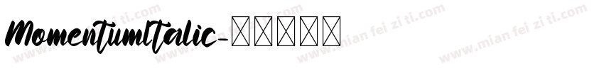 MomentumItalic字体转换