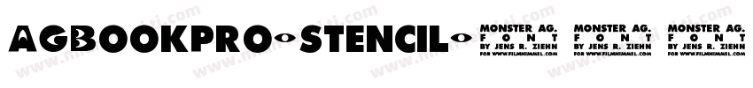 AGBookpro-Stencil字体转换