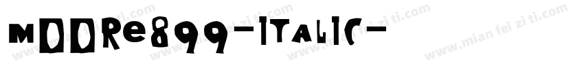 Moore899-Italic字体转换
