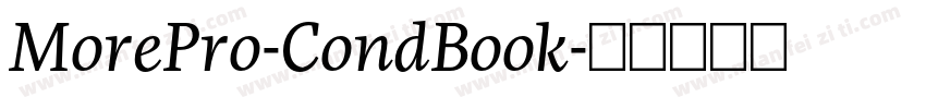 MorePro-CondBook字体转换