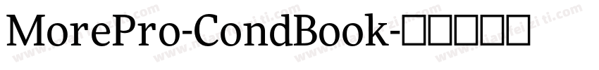 MorePro-CondBook字体转换