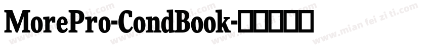 MorePro-CondBook字体转换