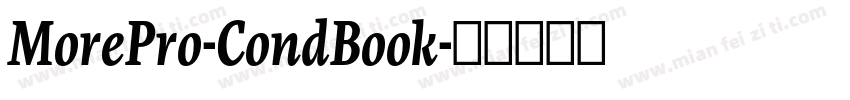 MorePro-CondBook字体转换
