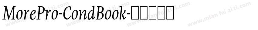 MorePro-CondBook字体转换