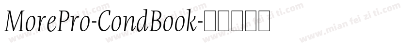 MorePro-CondBook字体转换