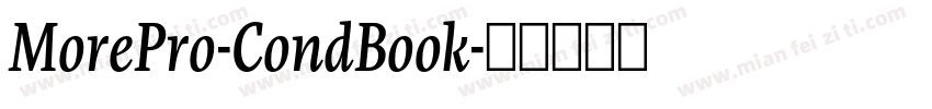 MorePro-CondBook字体转换