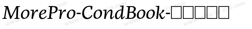 MorePro-CondBook字体转换