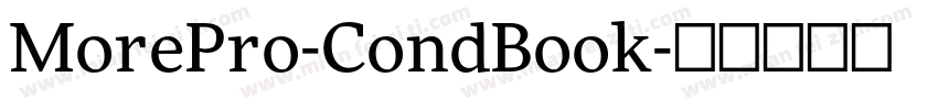 MorePro-CondBook字体转换