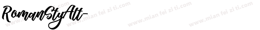 RomanStyAlt字体转换