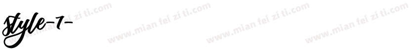 style-7字体转换