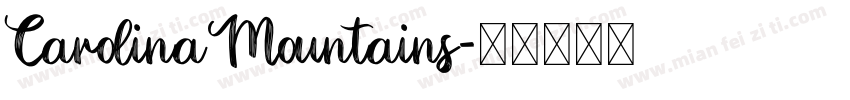 CarolinaMountains字体转换