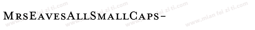MrsEavesAllSmallCaps字体转换