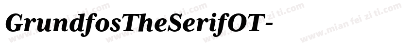 GrundfosTheSerifOT字体转换
