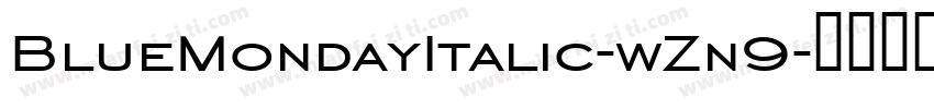 BlueMondayItalic-wZn9字体转换