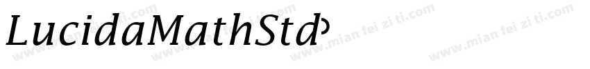 LucidaMathStd字体转换