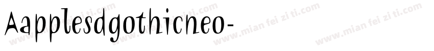 Aapplesdgothicneo字体转换