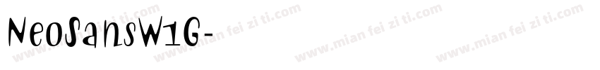 NeoSansW1G字体转换