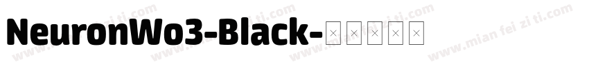 NeuronWo3-Black字体转换