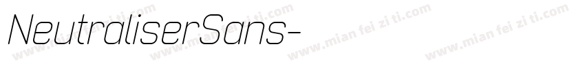 NeutraliserSans字体转换