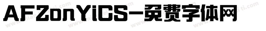 AFZonYiCS字体转换