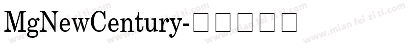 MgNewCentury字体转换