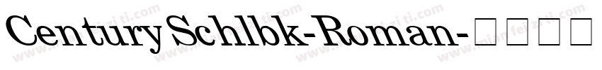CenturySchlbk-Roman字体转换
