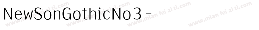 NewSonGothicNo3字体转换