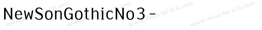 NewSonGothicNo3字体转换