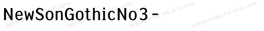 NewSonGothicNo3字体转换