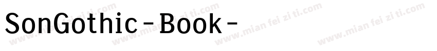 SonGothic-Book字体转换