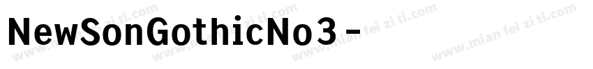 NewSonGothicNo3字体转换