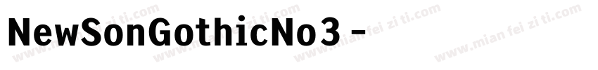 NewSonGothicNo3字体转换